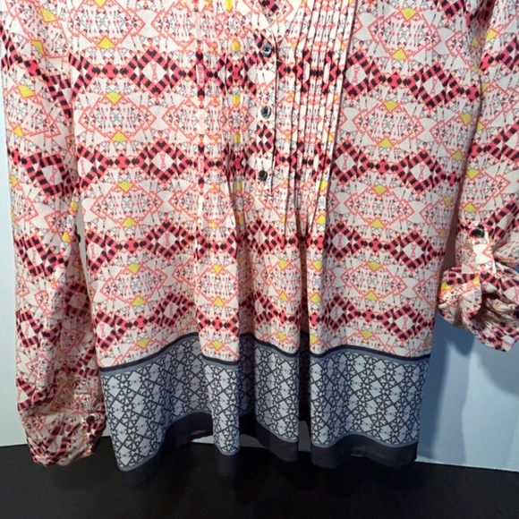 HD in Paris Anthropologie Kaveri Pin-Tucked Pullover Boho Top Size 6 - Picture 4 of 14